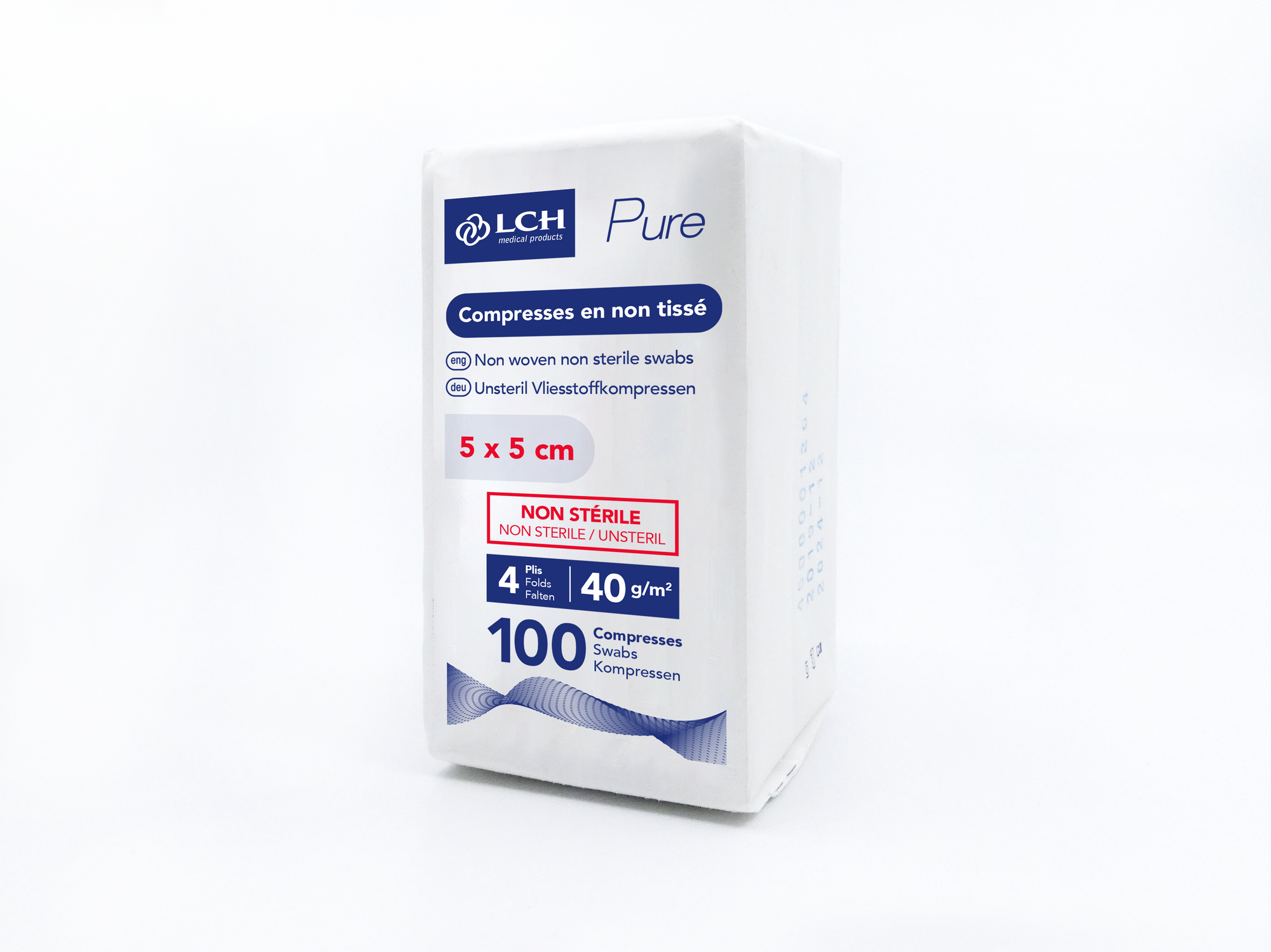 Compresses non tissées non stériles Pure N40 - Paquet de 100 compresses