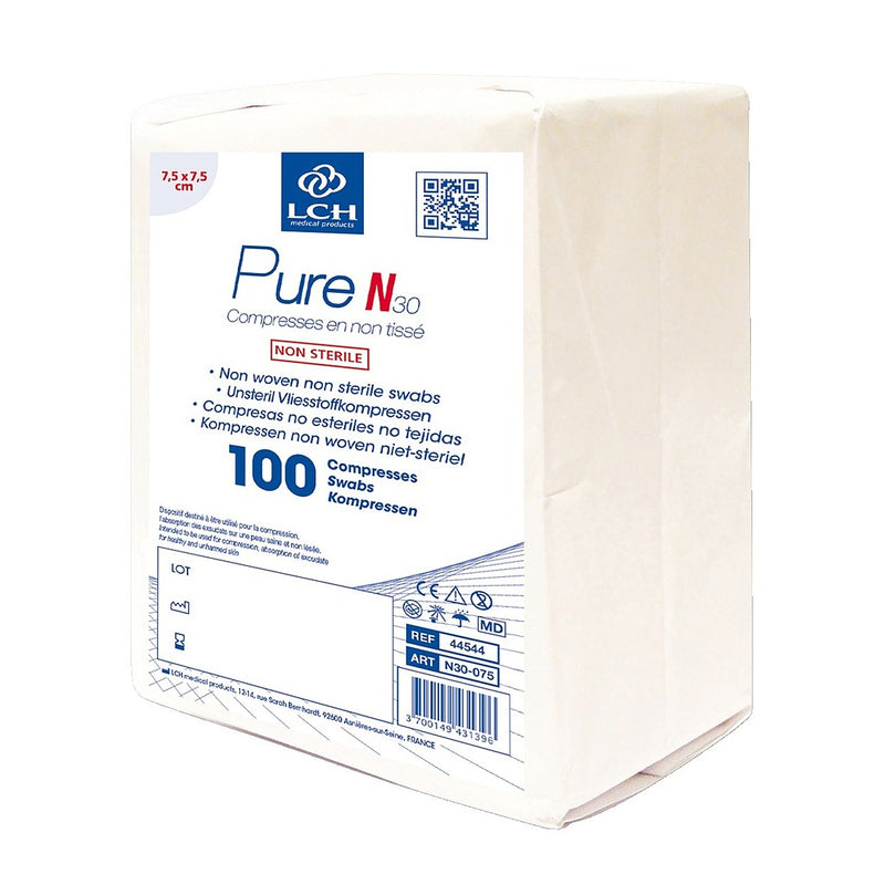 Compresses en non tissés non stériles PURE N30 - LCH - Boite de 100