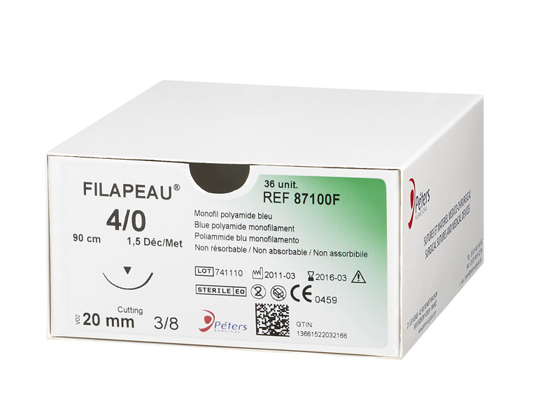 Fils de sutures Filapeau - Bleu - Boîte de 36