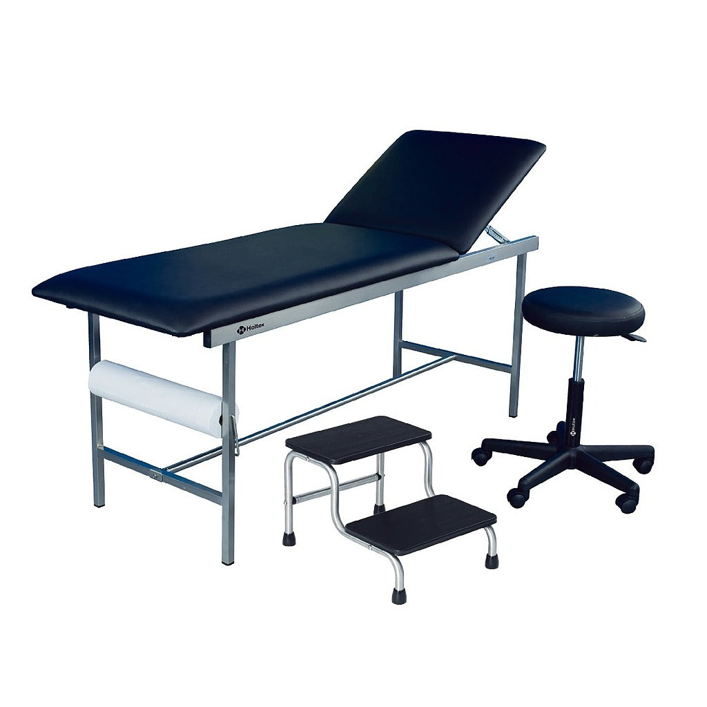 Kit d'installation divan d'examen, tabouret, marche pied 2 marches Inox