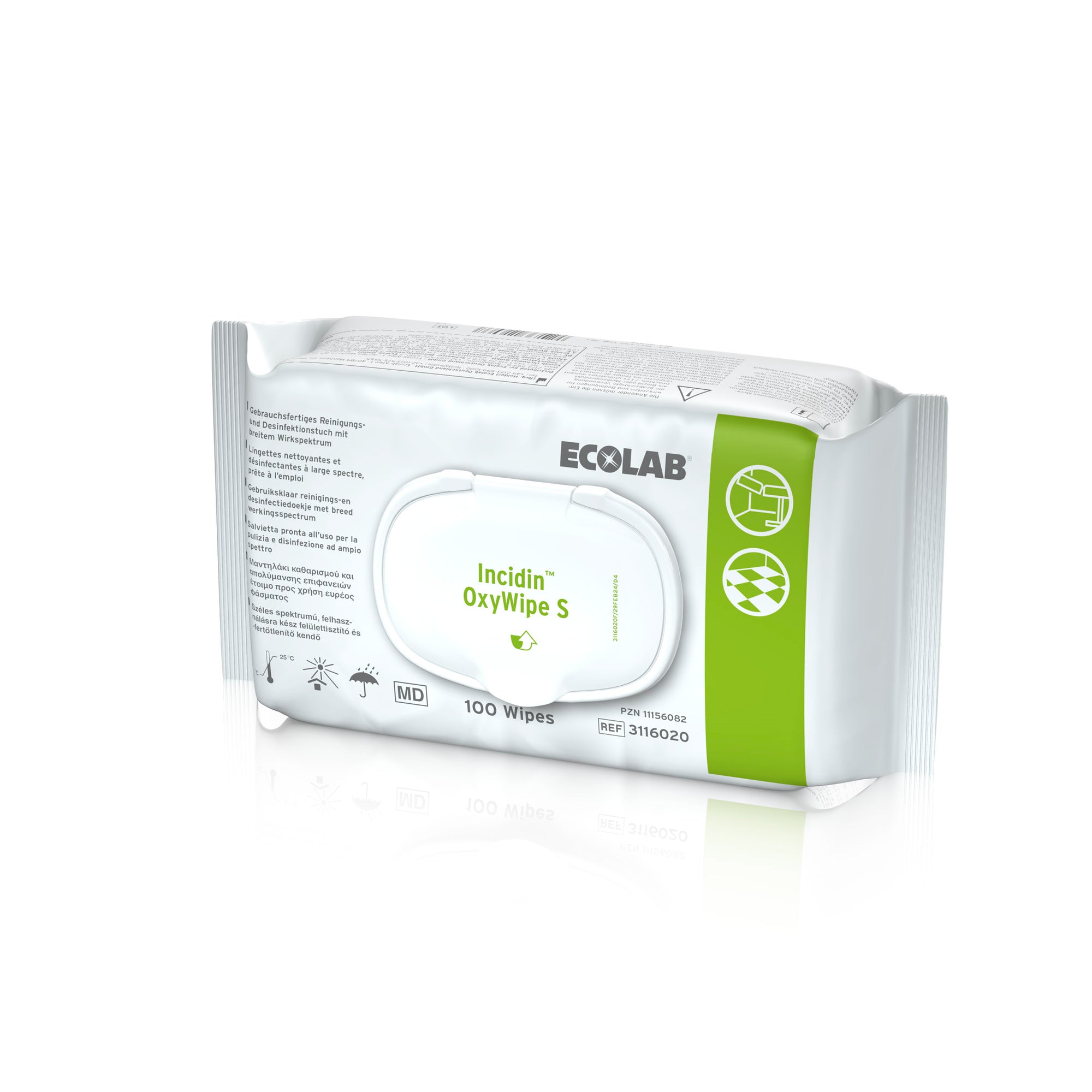 Lingettes détergentes et désinfectantes Incidin Oxywipes