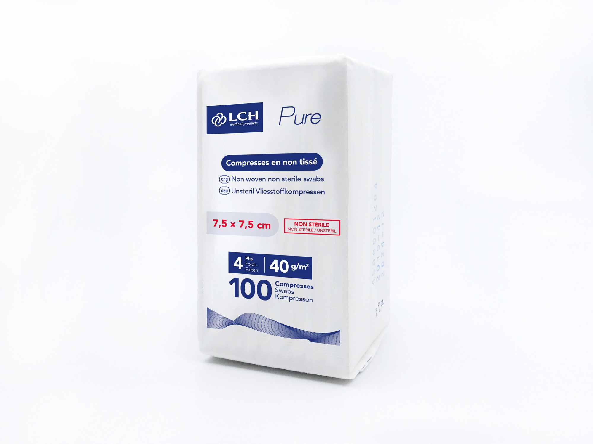 Compresses non tissées non stériles Pure N40 - Paquet de 100 compresses