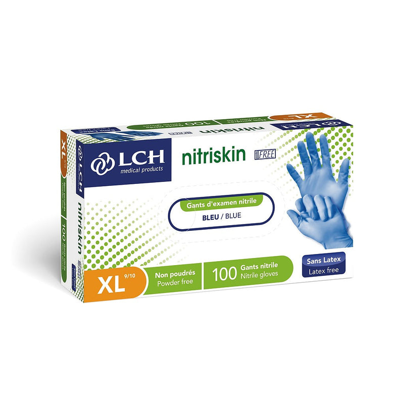 Gants Nitriskin Free en nitrile non poudrés - Bleu