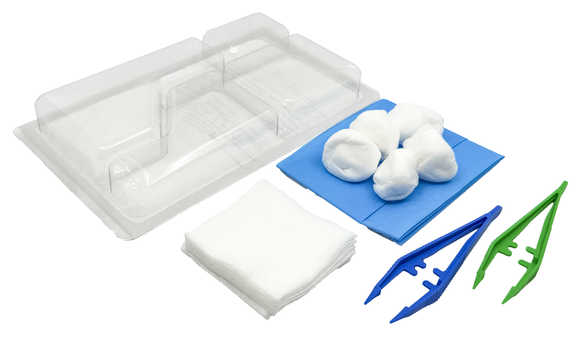 Set de pansement 2 stérile avec champ de soin - Lot de 5 sets