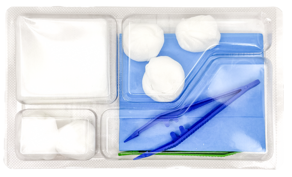 Set de pansement 2 stérile avec champ de soin - Lot de 5 sets