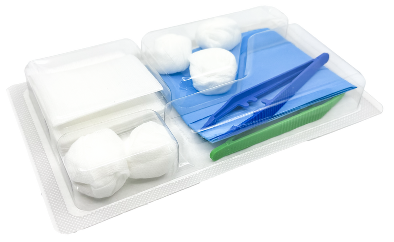 Set de pansement 2 stérile avec champ de soin - Lot de 5 sets