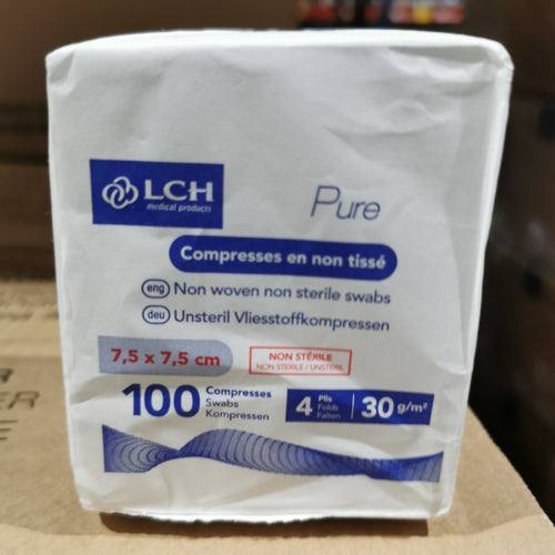 Compresses en non tissés non stériles PURE N30 - LCH - Boite de 100