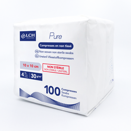 Compresses en non tissés non stériles PURE N30 - LCH - Boite de 100