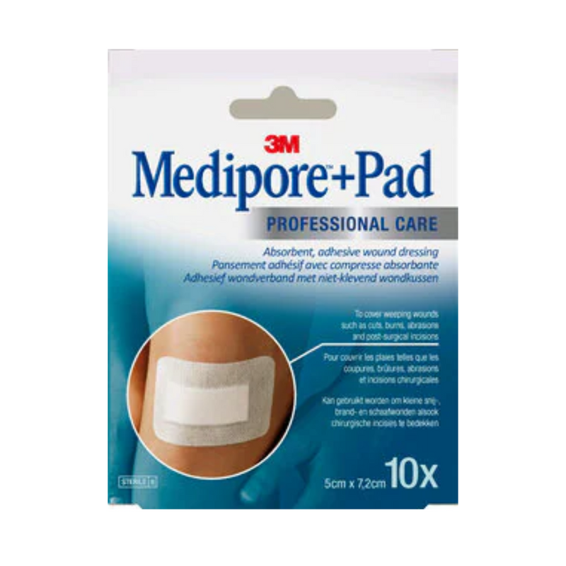 Pansement Adhésif Stérile 3M™ Medipore + Pad -  Boîte de 10