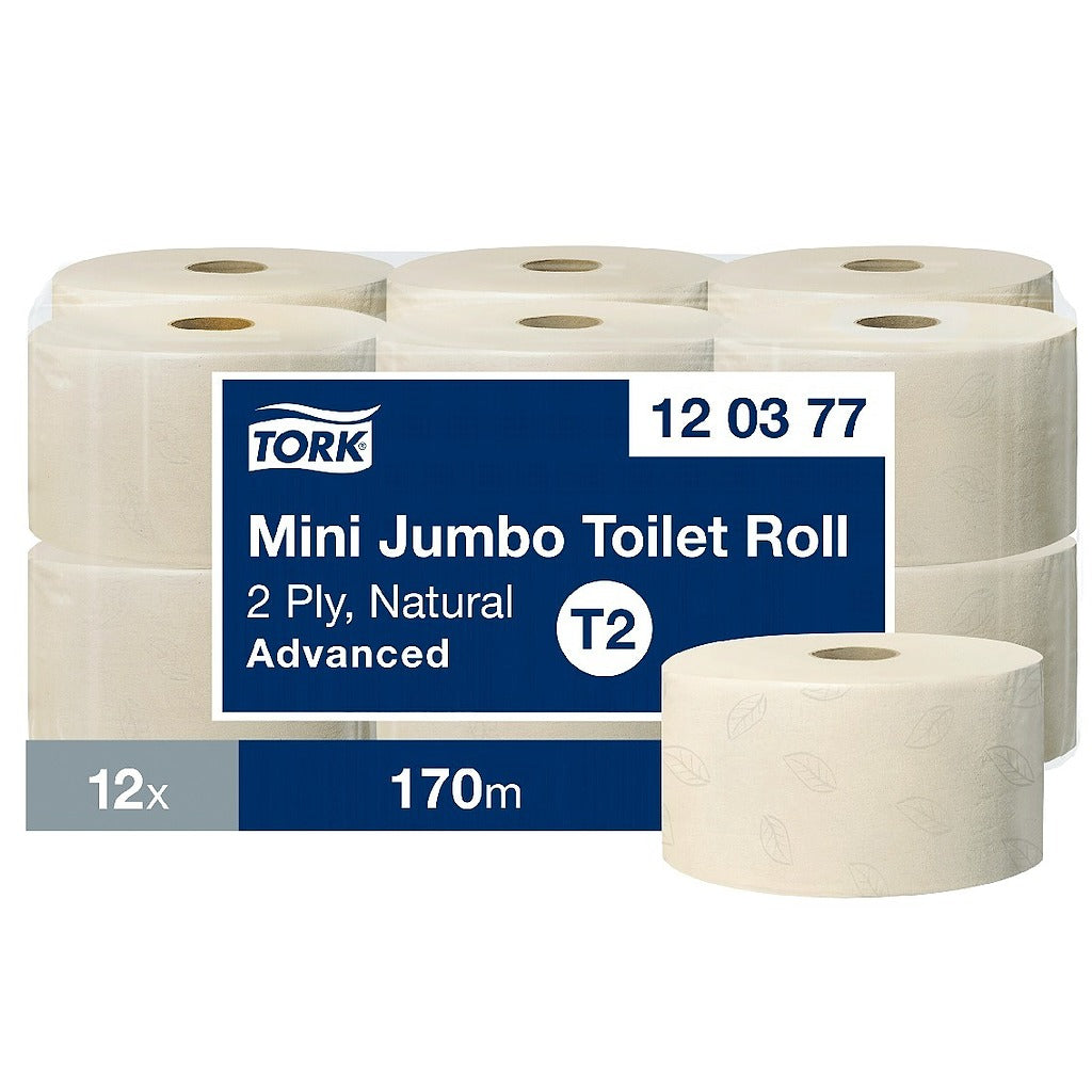 Papier toilette rouleau Mini Jumbo NATUREL T2 - Tork