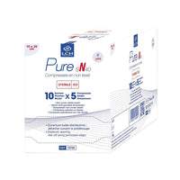 Compresses en non tissés stériles PURE sN40 - 10 sachets de 5 compresses