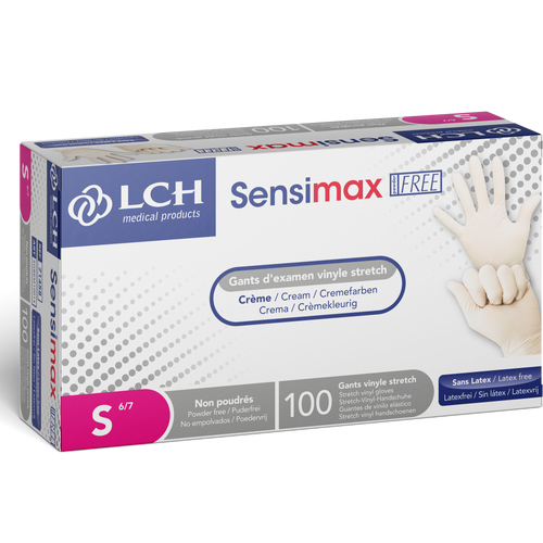 Gant d'examen vinyle stretch non poudré Sensimax