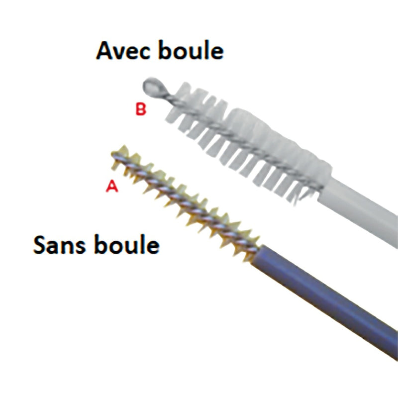 Brossette endocervicale avec boule diamètre 5,5mm Gyneas - boite de 50