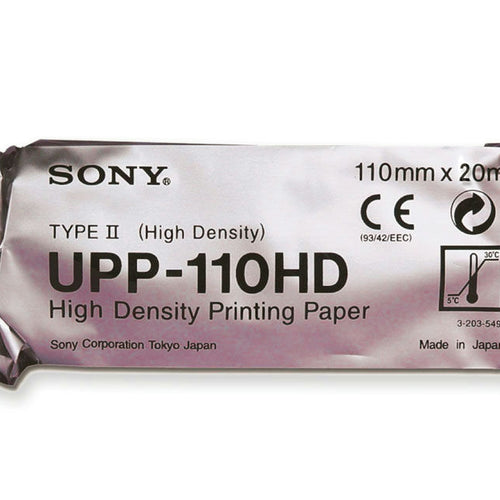 Papier thermique noir et blanc haute densité Sony UPP-110 HD 110mmx20m - Boîte de 10