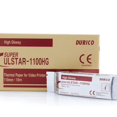 Papier thermique noir et blanc compatible Sony UPP-110HG 110mmx18m- Boîte de 5