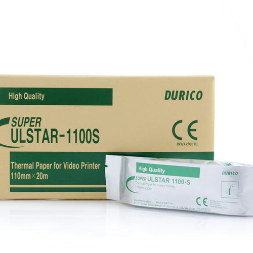 Papier thermique noir et blanc compatible Sony UPP-110S 110mmx20m-Boite de 5