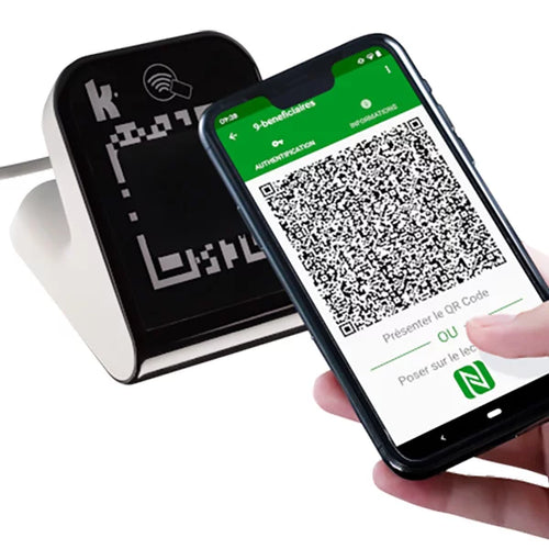 Lecteur de carte vitale sans contact NFC et QR code KAP-EC