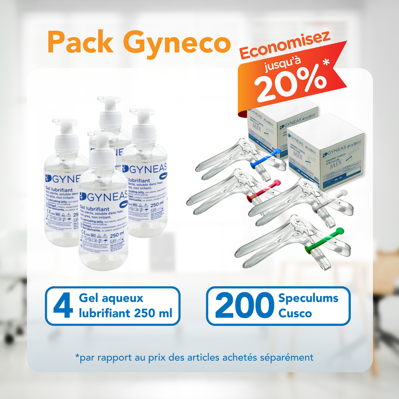 Pack Gynéco : gel lubrifiant et Speculums Cusco Gyneas en un clic