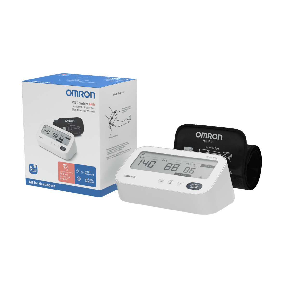 Tensiomètre électronique bras Omron M3 Comfort AFib